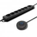 Qoltec 50171 surge protector Black 7 AC outlet(s) 230 V 1.5 m Qoltec 50171 surge protector Black 7 AC outlet(s) 230 V 1.5 m