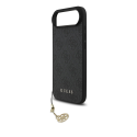 Guess 4G Charm apvalks, kas paredzēts Apple iPhone 17, Air Tone on Tone pelēkā krāsā Guess 4G Charm apvalks, kas paredzēts Apple iPhone 17, Air Tone on Tone pelēkā krāsā
