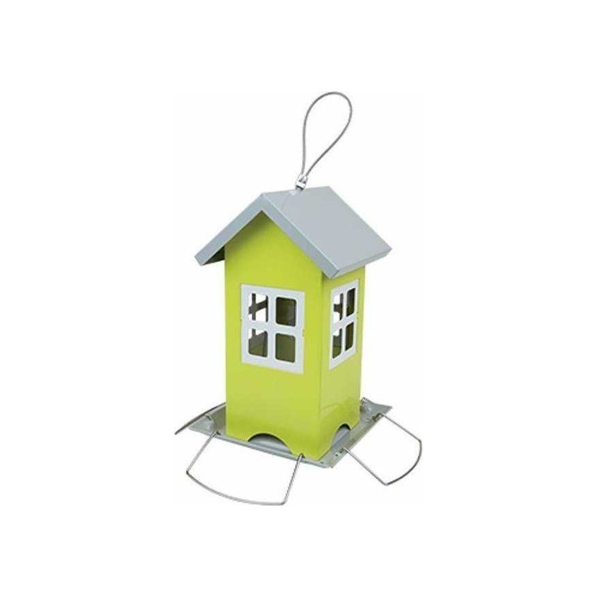 Greenmill Metal Bird Feeder - small house, dimensions: width 20.5 cm, height 19.5 cm – 2