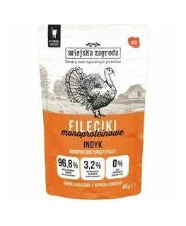 WIEJSKA ZAGRODA Monoproteiini Türgi fileed – Niiske toit kassidele – 85 g