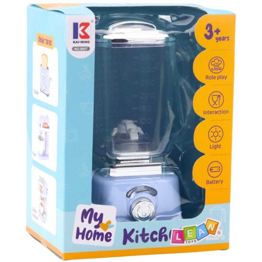 Lean Toys Children's kitchen blender with light effects, blue – 5