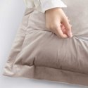 RESTILO dekoratyvinis pagalvės užvalkalas VELVET, spalva šviesiai smėlio spalvos, stilius glamūringas, medžiagos tipas - tekstil