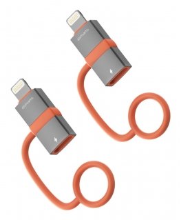 4smarts 541522 видео кабель адаптер Lightning USB Type-C Серый, Оранжевый