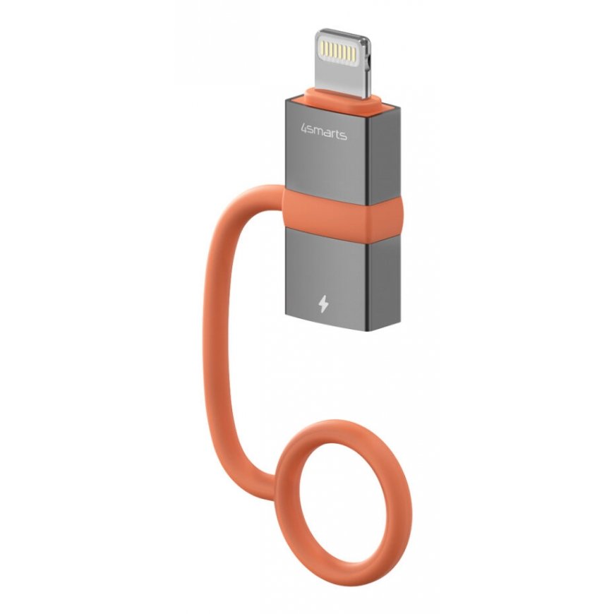 4smarts 541522 видео кабель адаптер Lightning USB Type-C Серый, Оранжевый – 3