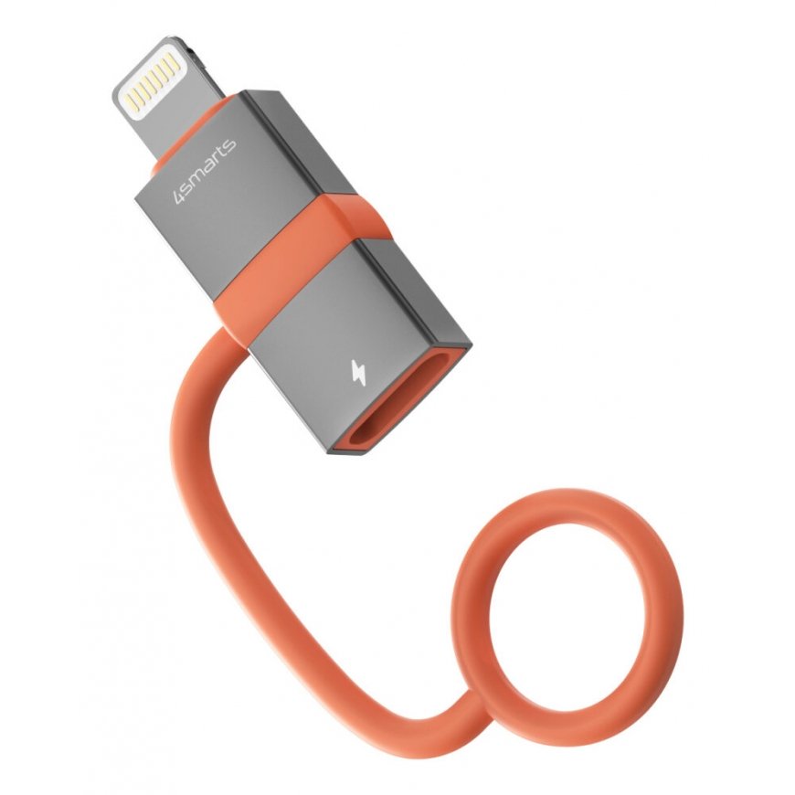 4smarts 541522 video cable adapter Lightning USB Type-C Grey, Orange – 4