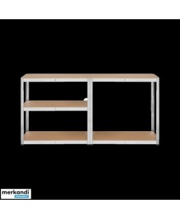 Металлическая складская полка 180x90x40 серебристая Rebel
