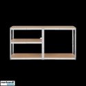 Metal storage shelf 180x90x40 silver Rebel Metal storage shelf 180x90x40 silver Rebel
