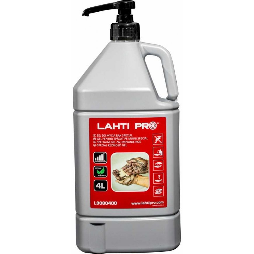 Lahti Pro Roku tīrītājs īpašs p401 roku mazgāšanas gēls, 4l, lahti – 2