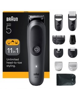 Braun AIO5560 hiustrimmeri/-leikkuri musta, Harmaa 14 Litiumioni (Li-Ion)