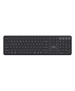 Trust Vaiya tastatūra Mājas/Biroja RF bezvadu sakari + Bluetooth QWERTZ Vācu Melns