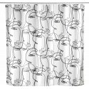 Curtains with mold-resistant coating FACES, 180 x 200 cm, plastic, WENKO