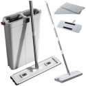 Lean Floor Cleaning Set with Two-Compartment Bucket and Telescopic Mop Lean Floor Cleaning Set with Two-Compartment Bucket and Telescopic Mop