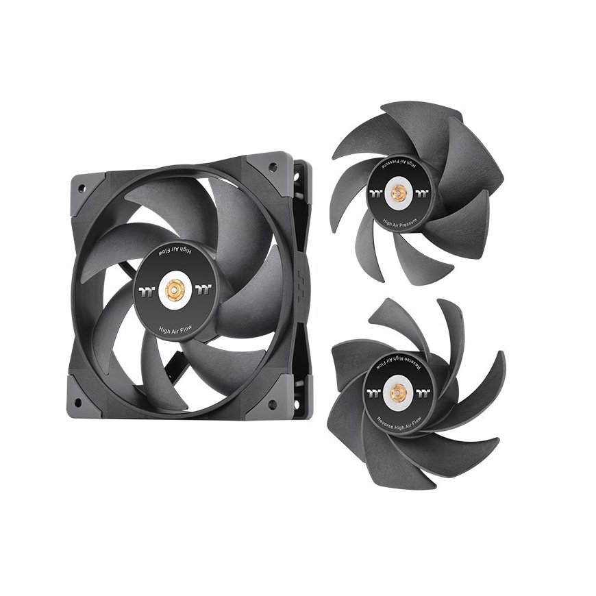 Thermaltake SWAFAN GT12 Kompiuterio korpusui Orinis aušintuvas 12 cm Juoda 3 vnt