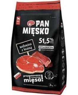 Пан Мясо Корм для собак сухой говядина с козьим молоком (взрослый) хрустящий M 3кг