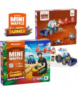 Marioinex *****Klocki waffle Farmer traktor/pług 50el 07504
