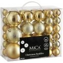 DECORATIVE PLASTIC BALL SAFETY LOCK 46 PCS. GOLD COLOR MICA DECORATIVE PLASTIC BALL SAFETY LOCK 46 PCS. GOLD COLOR MICA