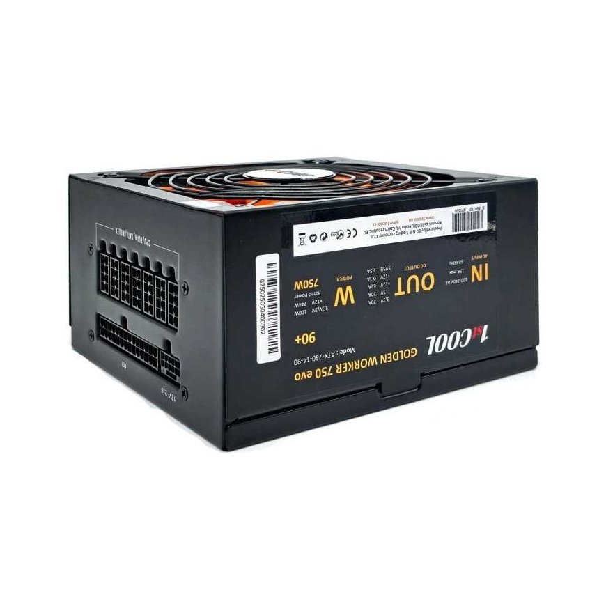 1St Cool 1stCOOL source Golden Worker Evo 750W, 140mm, Fully modular, 90+, ATX 3.1 – 4