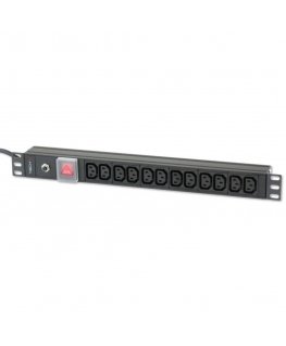 Techly 023776 удлинитель 2 m 12 розетка(и) Для помещений Черный