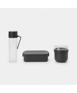 Brabantia Make & Take Lunch box set 0.5 L Plastic Grey, Transparent 3 pc(s)