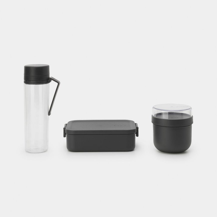 Brabantia Make & Take Lõunasöögikarpide komplekt 0,5 l Plast Hall, Läbipaistev 3 tk