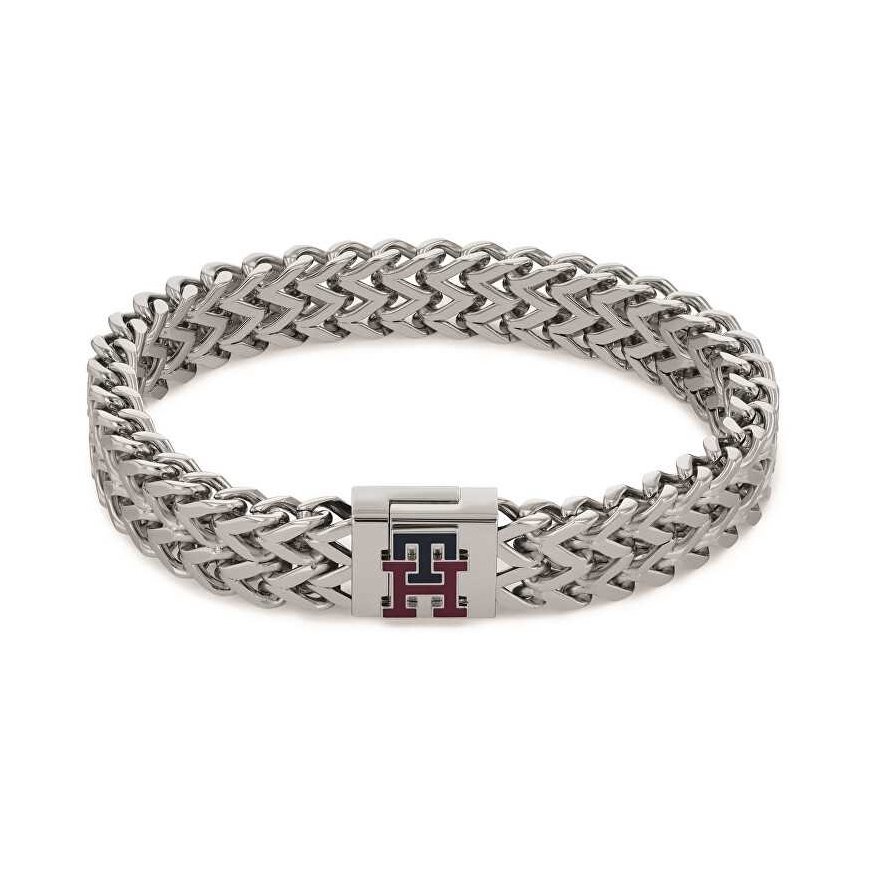 Мужская современная двойная браслет Tommy Hilfiger из монограммной стали 2790462