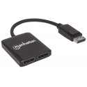 Manhattan 207768 videohaaroitin DisplayPort 2x DisplayPort Manhattan 207768 videohaaroitin DisplayPort 2x DisplayPort