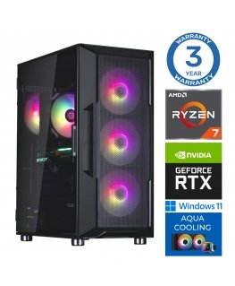 INTOP AQUA Ryzen 7 7700X 16GB DDR5 500SSD M.2 NVME RTX5050 8GB WIN11