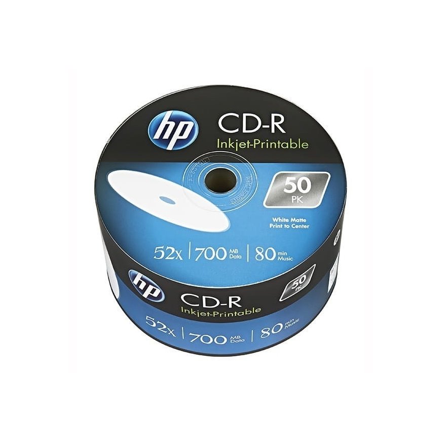 HP CD-R 52x 700MB 50P drukājams CRE00070WIP-3