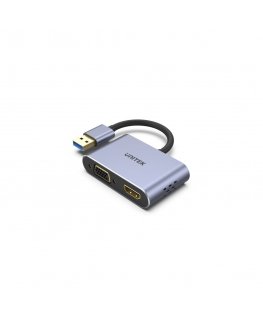 UNITEK V1304A video cable adapter 0.15 m USB Type-A HDMI + VGA (D-Sub) Grey