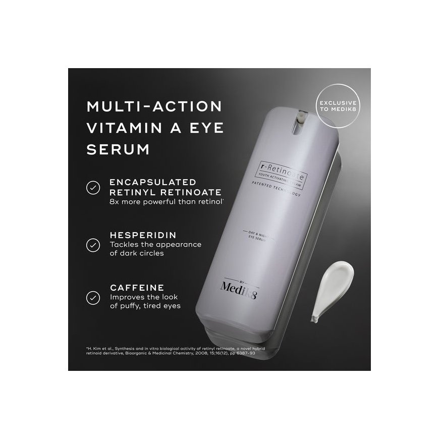 Medik8 r-Retinoate dienas un nakts acu serums, 15 ml – 2
