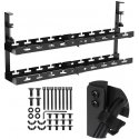 "Maclean" under-desk cable organizer, max load 5kg, max length 728 mm, 2 levels, black, MC-102 B