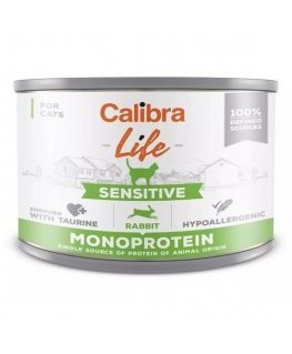 CALIBRA Cat Life Sensitive Rabbit - drėgnas kačių maistas - 200g