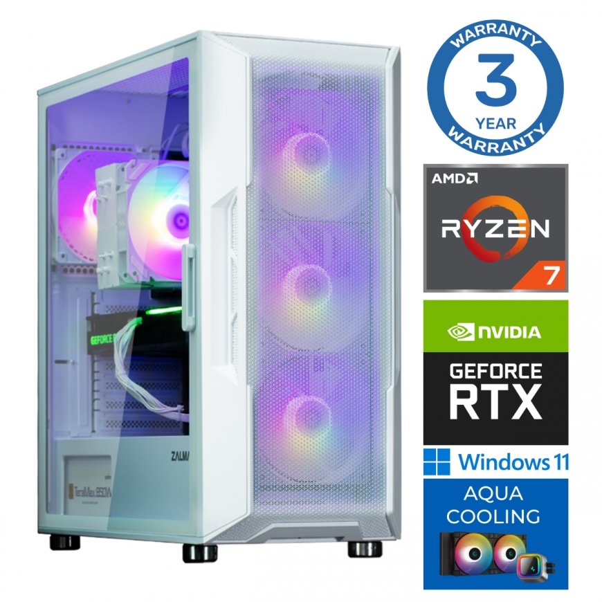 INTOP AQUA Ryzen 7 7700X 16GB DDR5 500SSD M.2 NVME+2TB RTX5050 8GB WIN11
