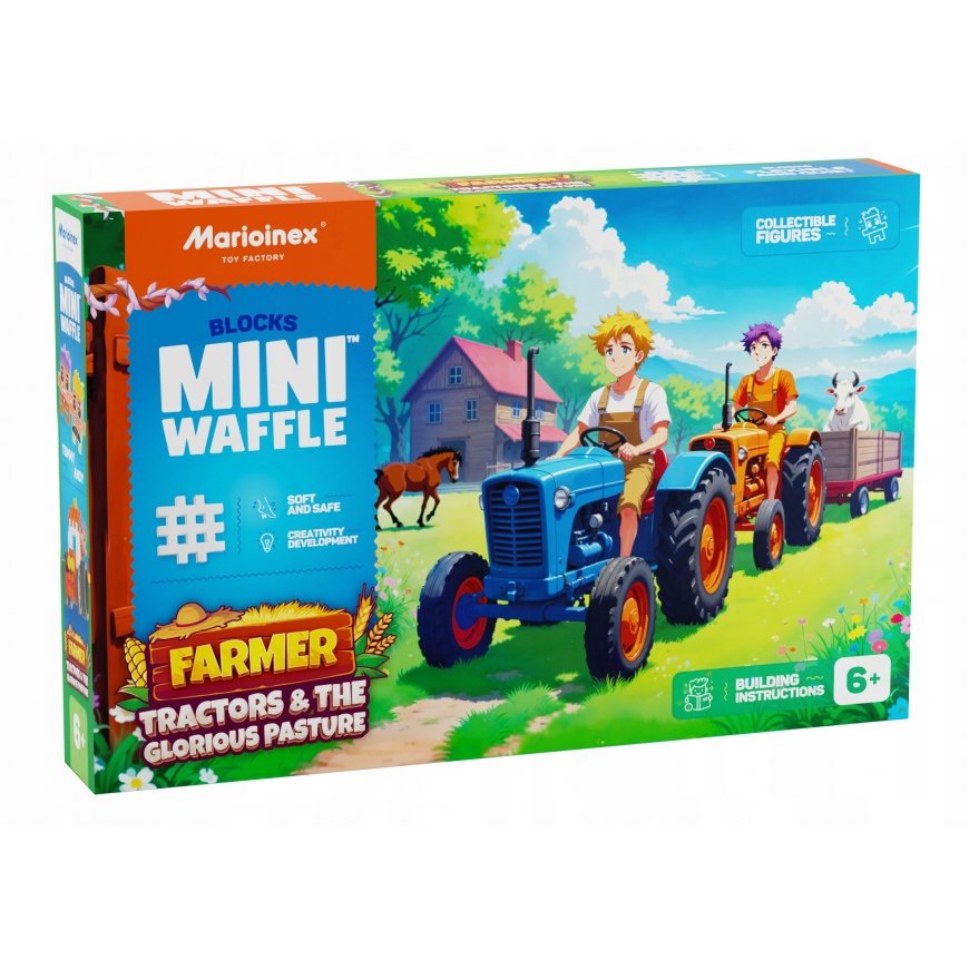 Marioinex *****Waffle Blocks Farmer Tractor/Loader 100pcs 07535