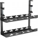 The Maclean under-desk cable organizer, max load 5kg, 2 levels, black, MC-104 B The Maclean under-desk cable organizer, max load 5kg, 2 levels, black, MC-104 B
