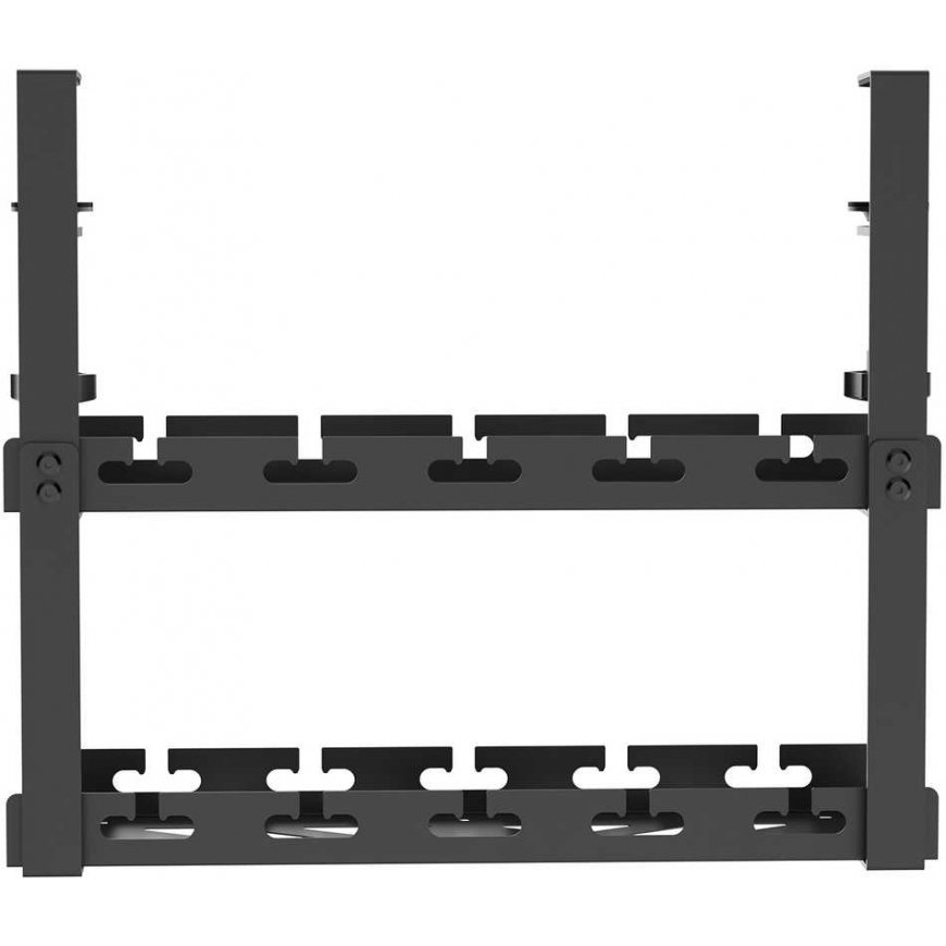 The Maclean under-desk cable organizer, max load 5kg, 2 levels, black, MC-104 B – 3