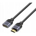 Unitek HDMI (M) - HDMI (F) 2.1 prailginājuma kabelis, 8K 1 m Unitek HDMI (M) - HDMI (F) 2.1 prailginājuma kabelis, 8K 1 m