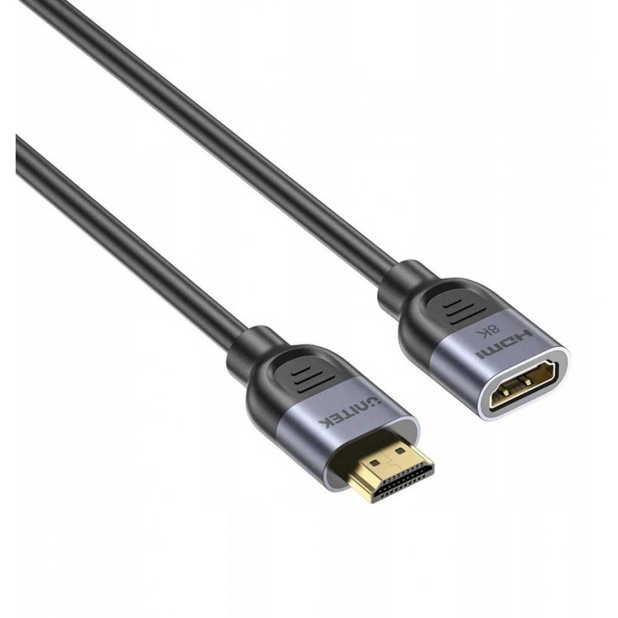 Unitek HDMI (M) - HDMI (F) 2.1 prailginimise kaabel, 8K 1 m – 4