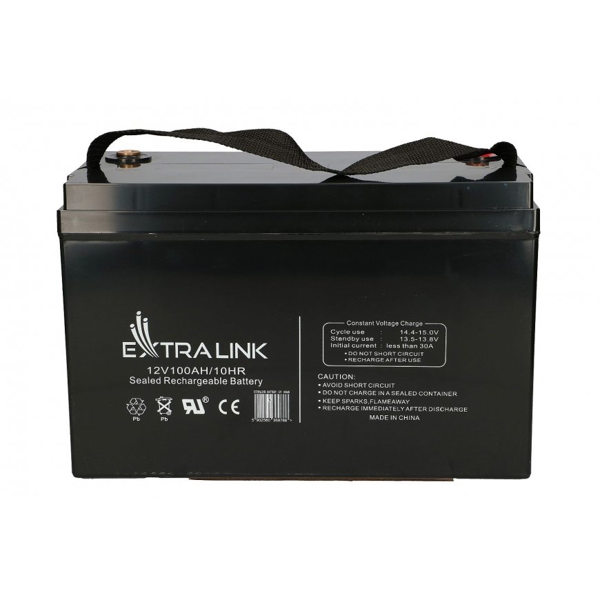 Extralink AKUMULATOR BATTERY ACCUMULATOR AGM 12V 100AH - Batterie Sealed Lead Acid (VRLA)