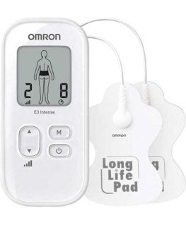 Omron E3 Intense HV-F021-E4W transkutaaninen sähköinen hermostimulaatio (TENS) Valkoinen