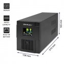 Qoltec 53771 nepārtrauktas barošanas avots (UPS) Line-Interactive 2 kilovoltampērs 1200 W 2 Maiņstrā