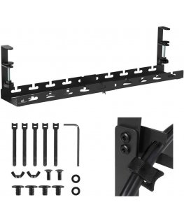 The Maclean under-desk cable organizer, maximum load 5kg, max. diameter 728 mm, black, MC-103 B