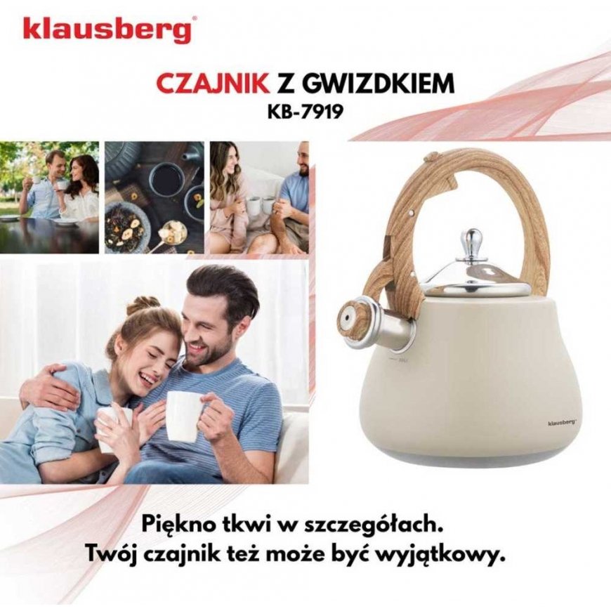 ЭЛЕКТРИЧЕСКИЙ ЧАЙНИК С СВИСТКОМ 2,8 Л KLAUSBERG FE602 – 5
