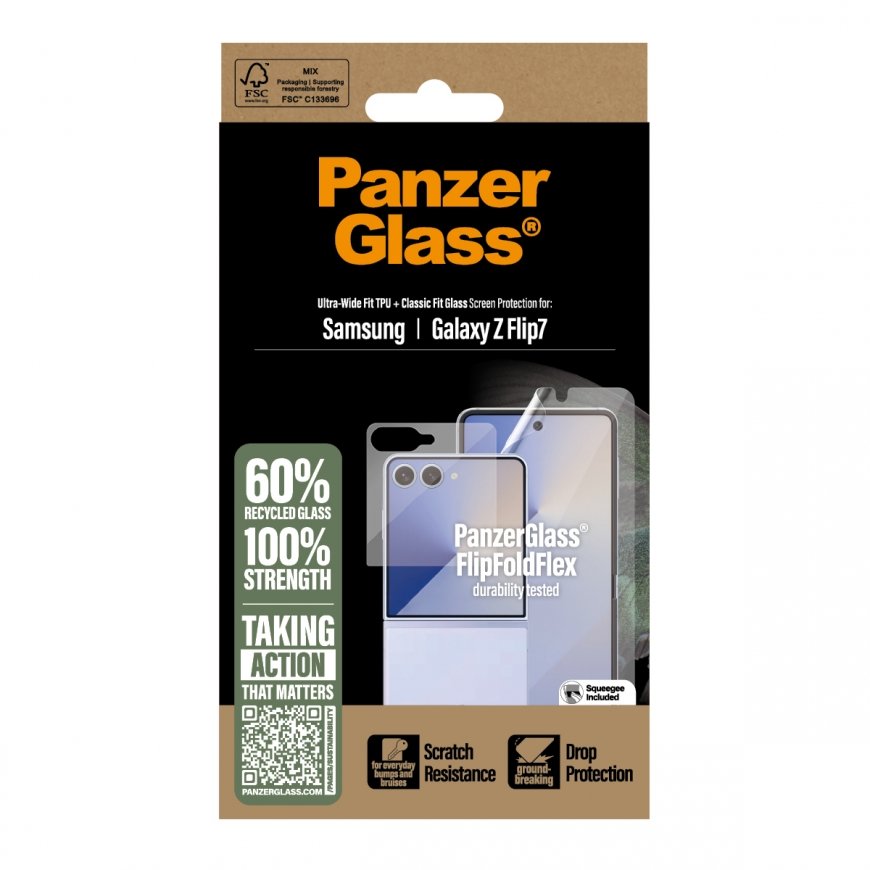 PanzerGlass ® Screen Protector Samsung Galaxy Z Flip7 | Glass & Film – 3