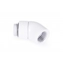 Alphacool Eiszapfen angled adaptor 45° rotatable G1/4 outer thread to G1/4 ínner thread - white