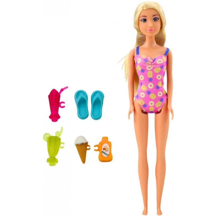 Lean Toys Anlily Doll Set On The Beach Pool Palm Tree Accessories 8 pcs. – 3