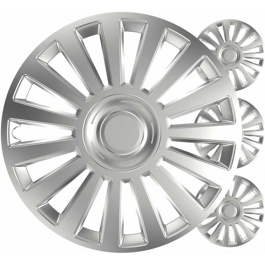 Versaco Car Hubcaps 4pcs luxury silver set 15 inches color box
