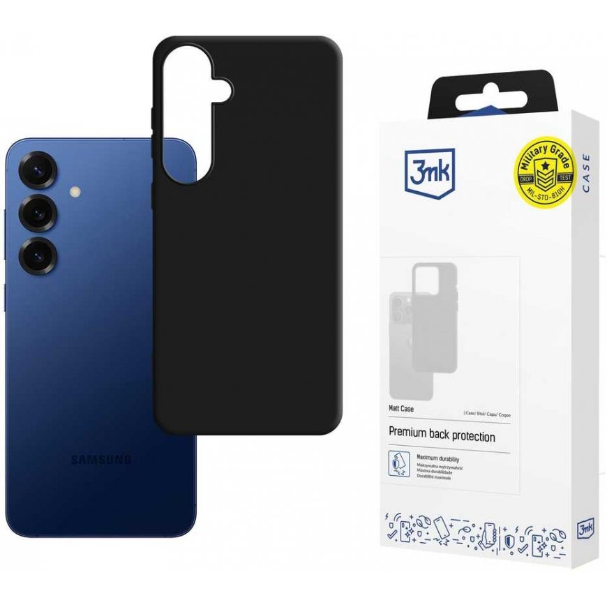 3MK Matt Case vāks Samsung Galaxy S25 FE melns – 2