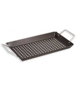 GRILĒŠANAS TĒRPS NO NERŪSĒJOŠĀS TĒRAUDA 38.5X20CM MAESTRO MR-1006 GRILĒŠANAS RUSTS