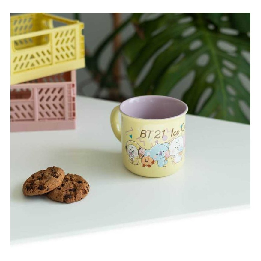 ERIK BT21 - Keramiska krūze, 380 ml, no Ice Kreminis kolekcijas – 2